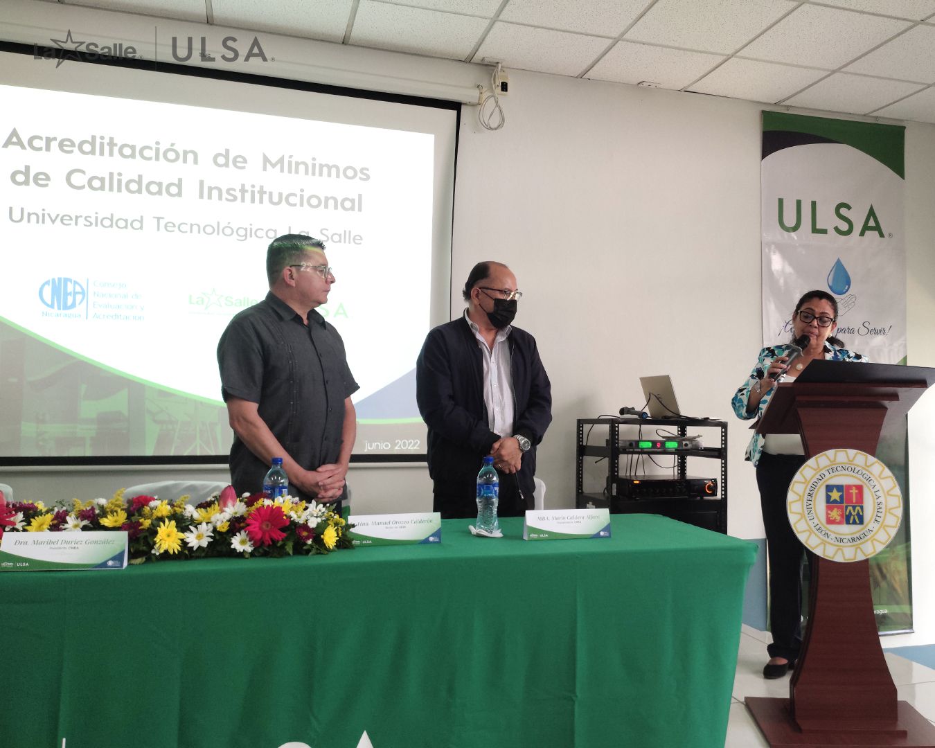 Palabras de la Dra. Maribel Duriez durante el proceso de acreditación 